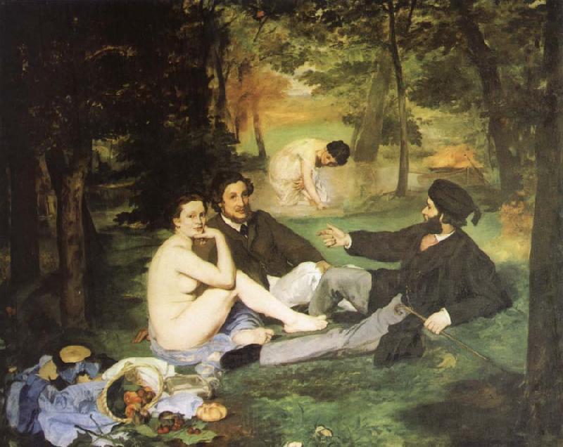 Edouard Manet Having lunch on the grassplot